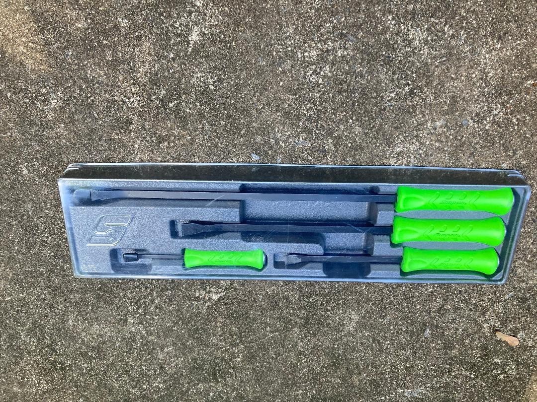 Snap-on Tools GREEN 4 pc Striking Prybar Set 8” 12” 18” 24” SPBS704AG