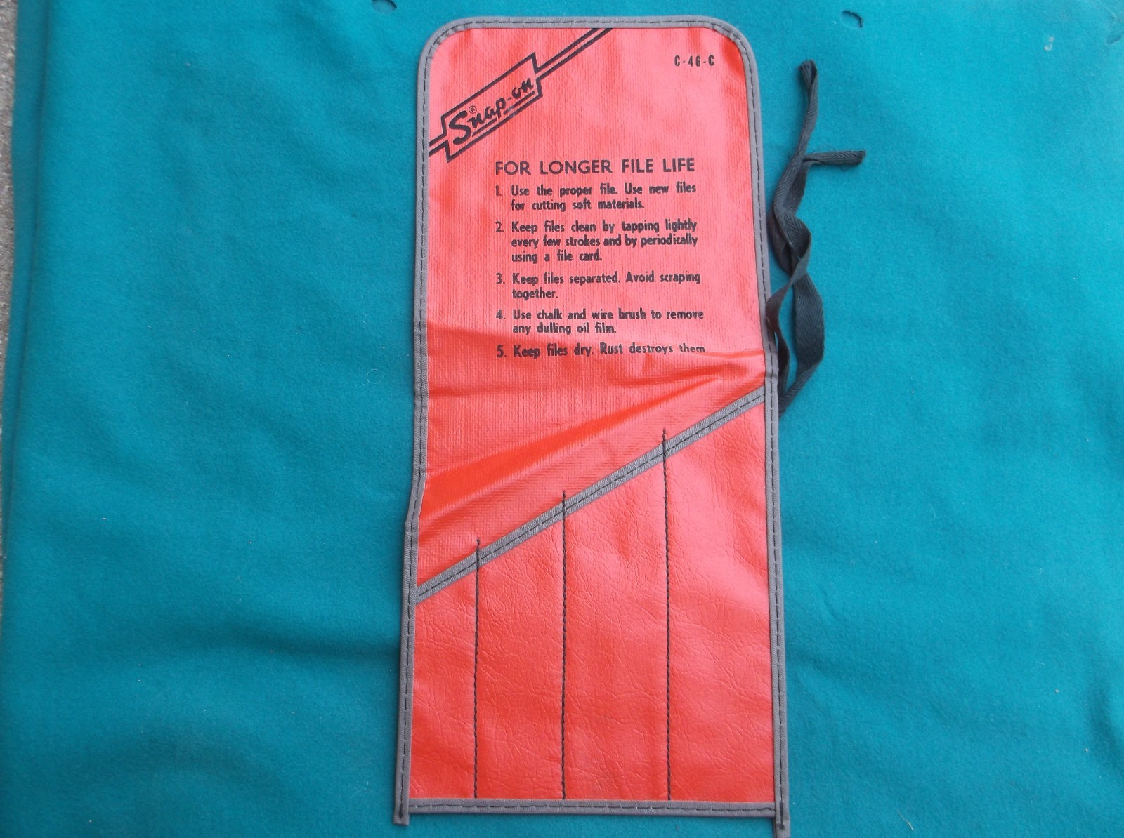 NOS Snap-on C-46-C File & Rasp Roll Pouch Bag Only