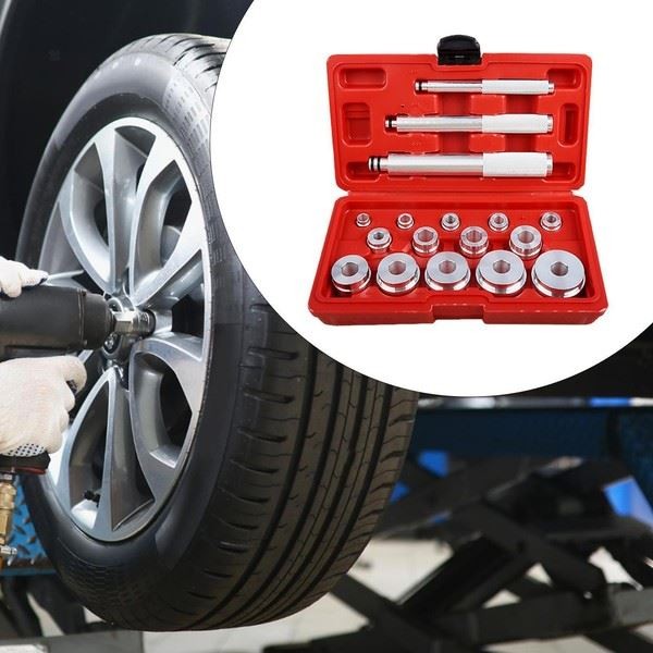 17 Pieces Bushing Drivers Remover Tool Universal for Motorbikes TODOTERRENO