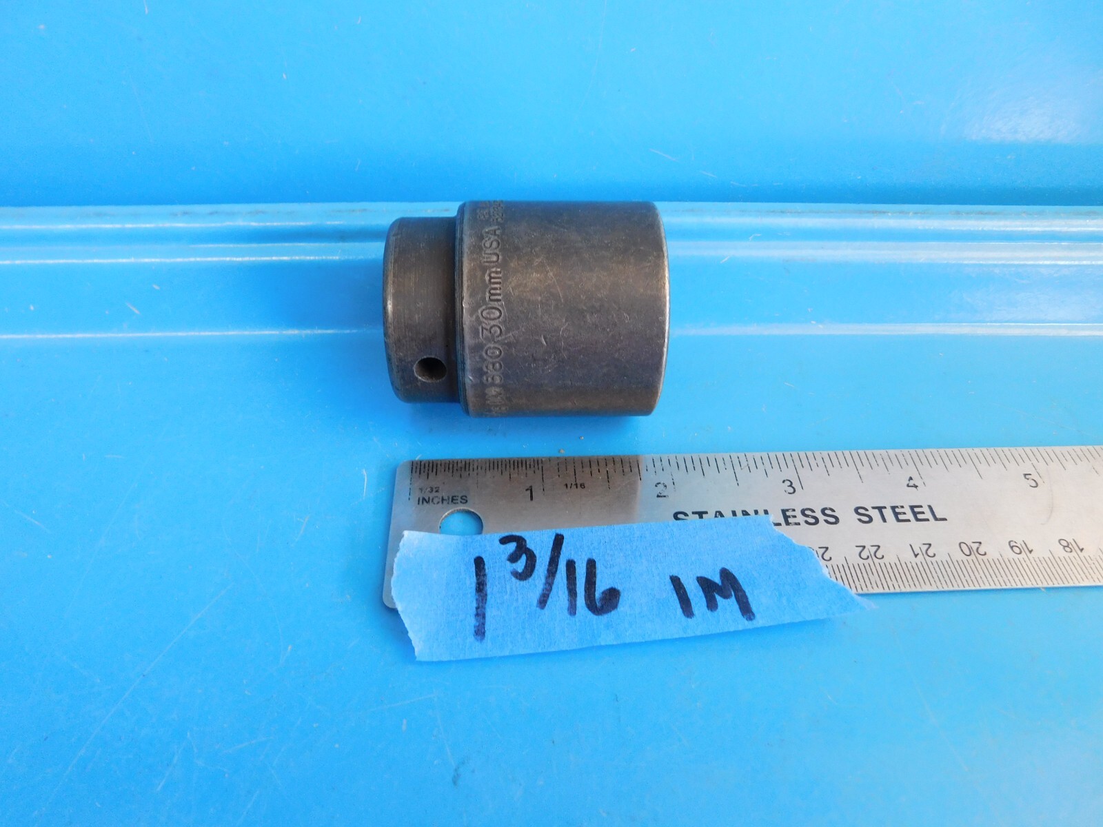 USED, SNAP ON » 1-3/16 IN. » SHORT IMPACT SOCKET » 1/2 IN. DR.»PART #IM380