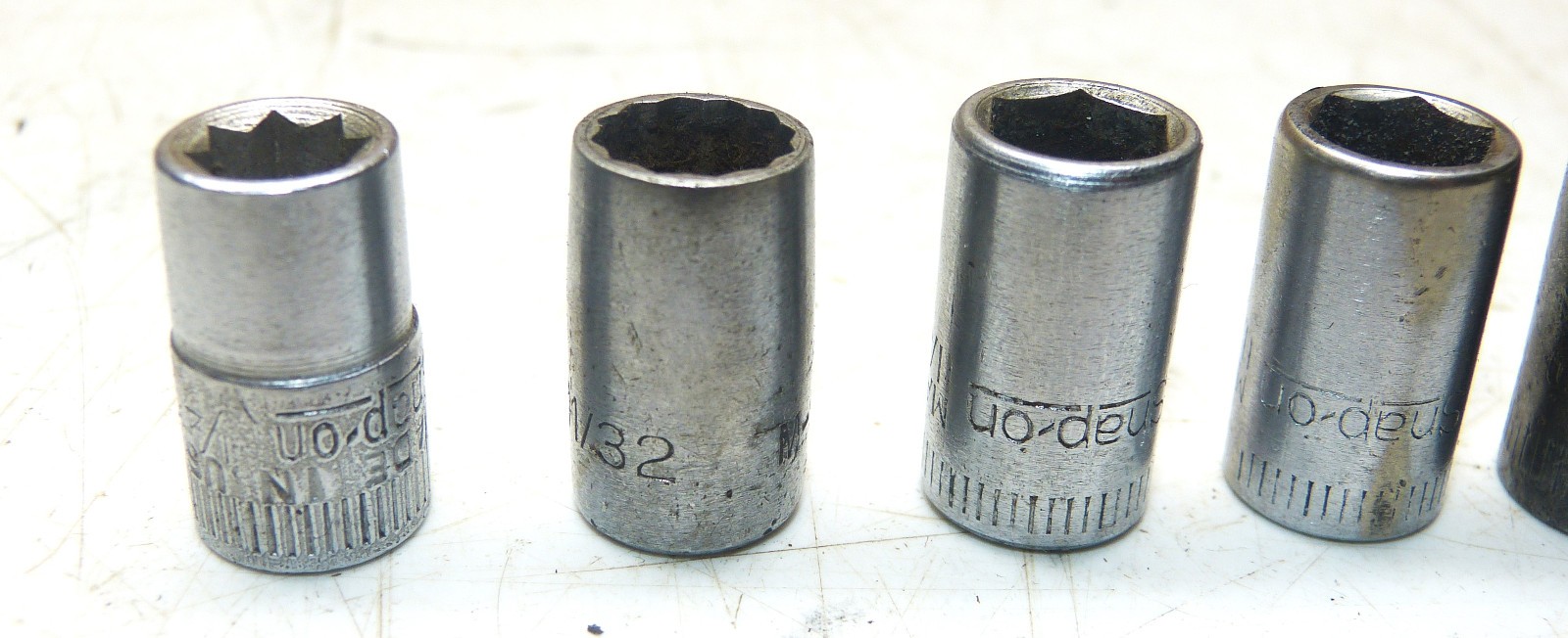 1963 Vintage Snap-On M-4, 9/32” Drive Socket Driver w/ Sockets in Metal Case INV