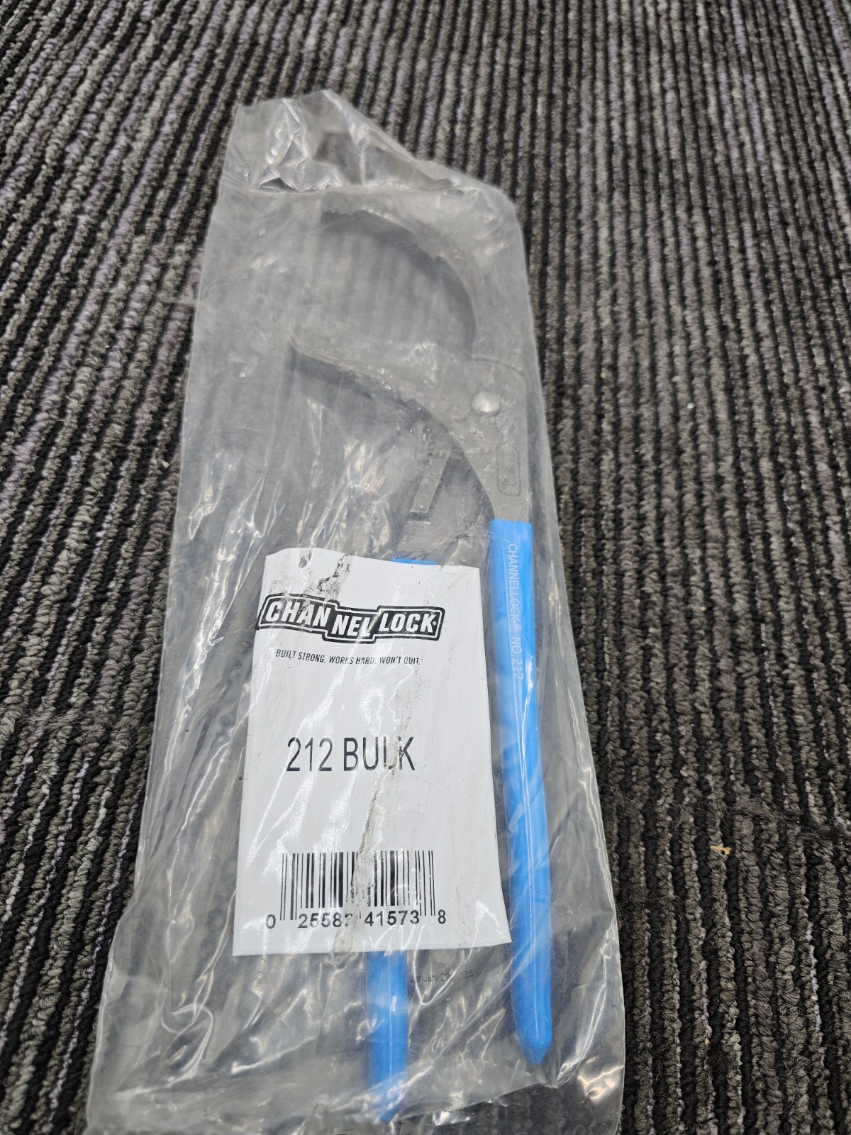 Channellock 212 BULK Oil Filter Curved Jaw Plier Blue Handle