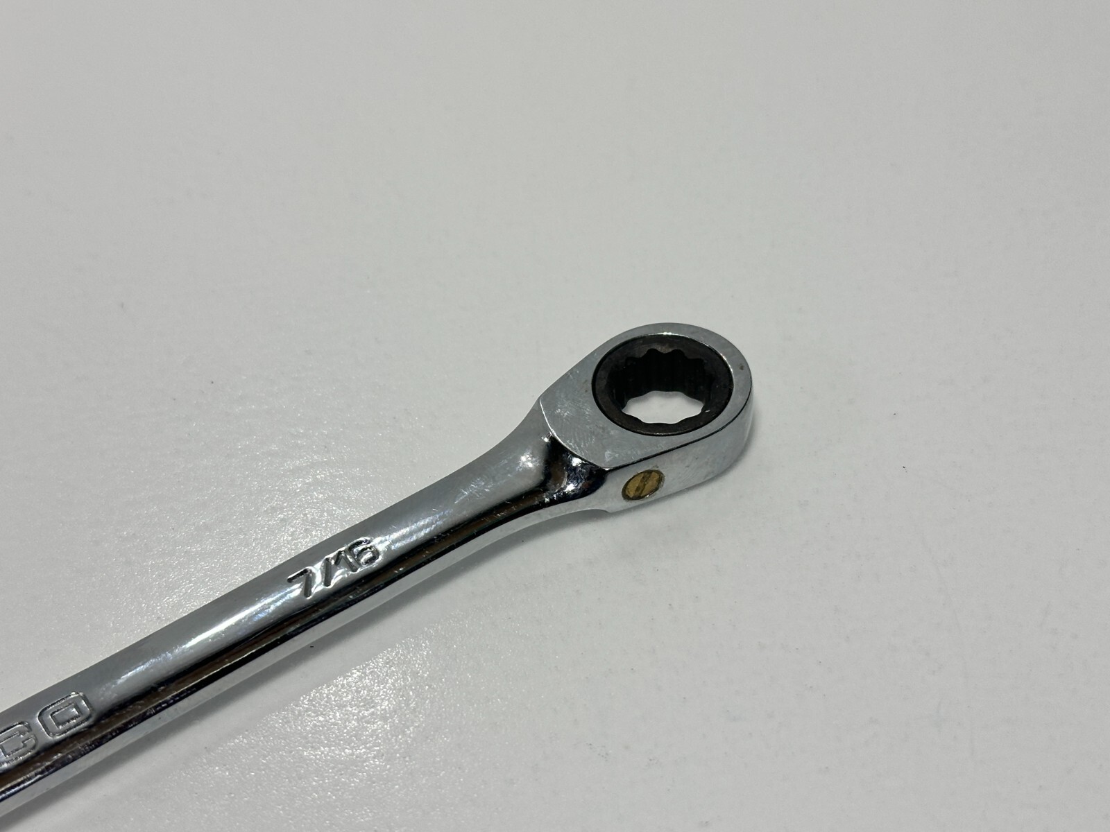 Matco 7GRCXL142 7/16” SAE 72 Teeth Extra Long Ratcheting Wrench, Non-Slip Box
