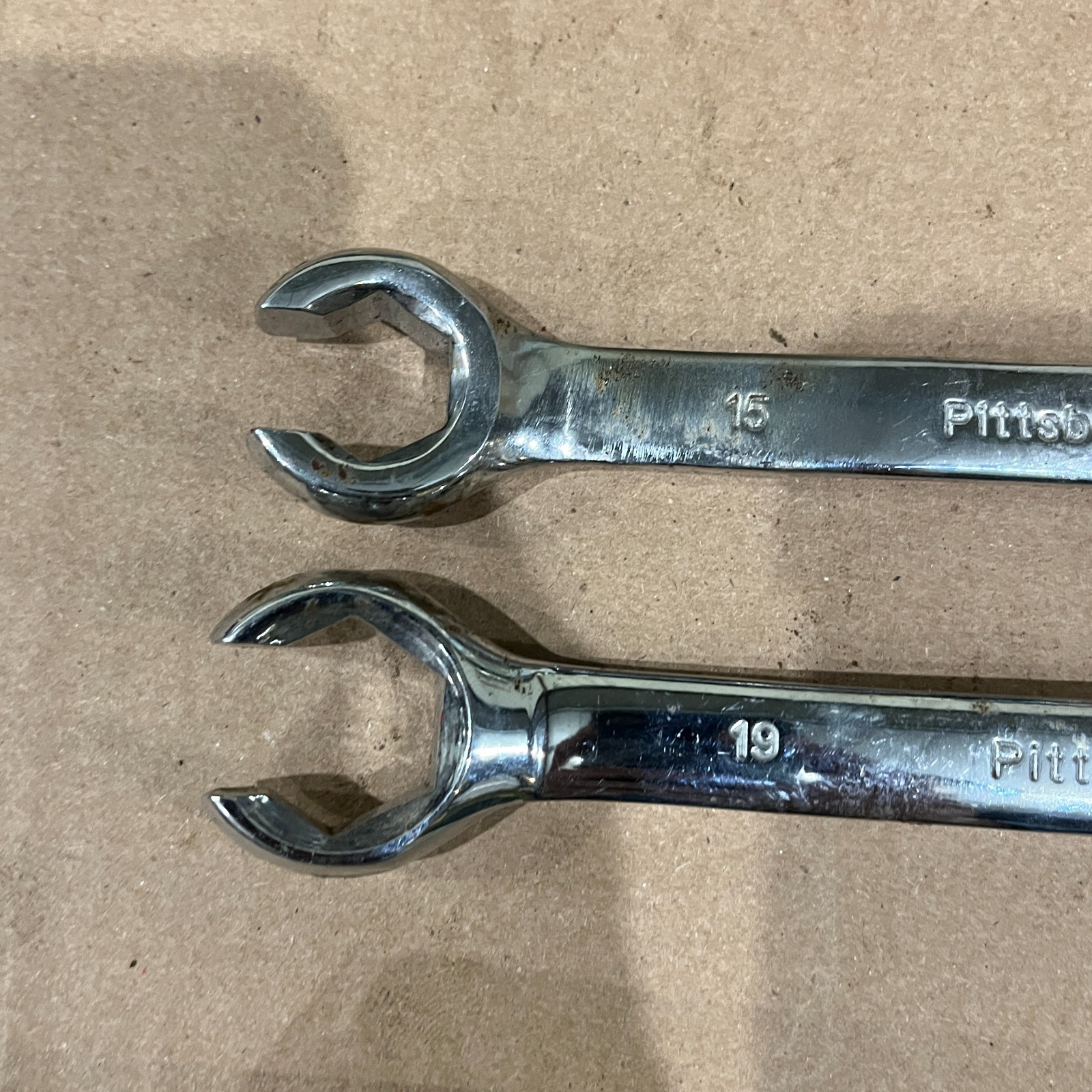 Pittsburgh Flare Nut Line Wrench Set Metric 15mm, 17mm, 19mm, 22mm – 2 pc set