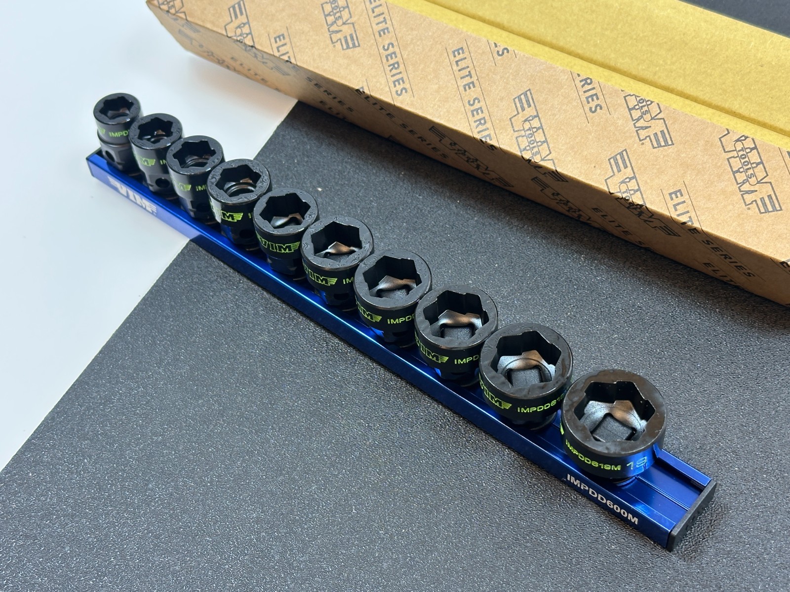 VIM Tools IMPDD600M 10pc 3/8″ Dr. 10-19mm Dual Drive Impact Extractor Socket Set