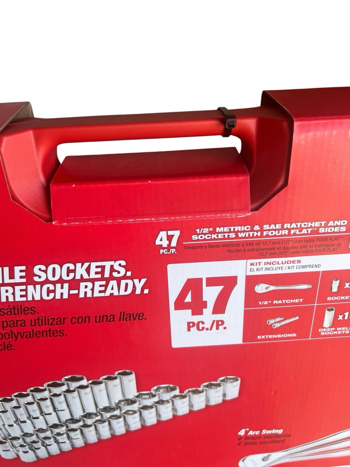 🚗 Milwaukee 48-22-9010 47 Piece SAE And Metric 1/2″ Drive Socket Set NEW