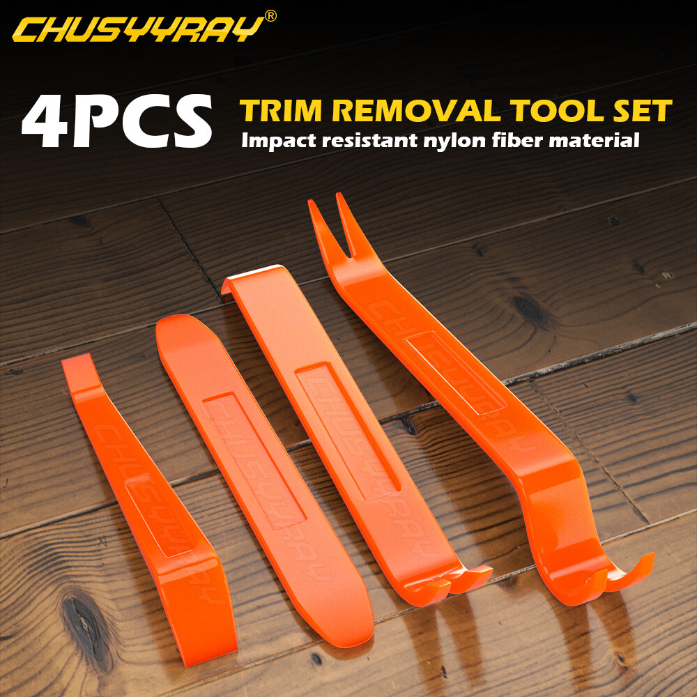 Car Trim Removal Tools 4Pcs Kit Plastic Pry Panel Door Dash Interior Clip Set