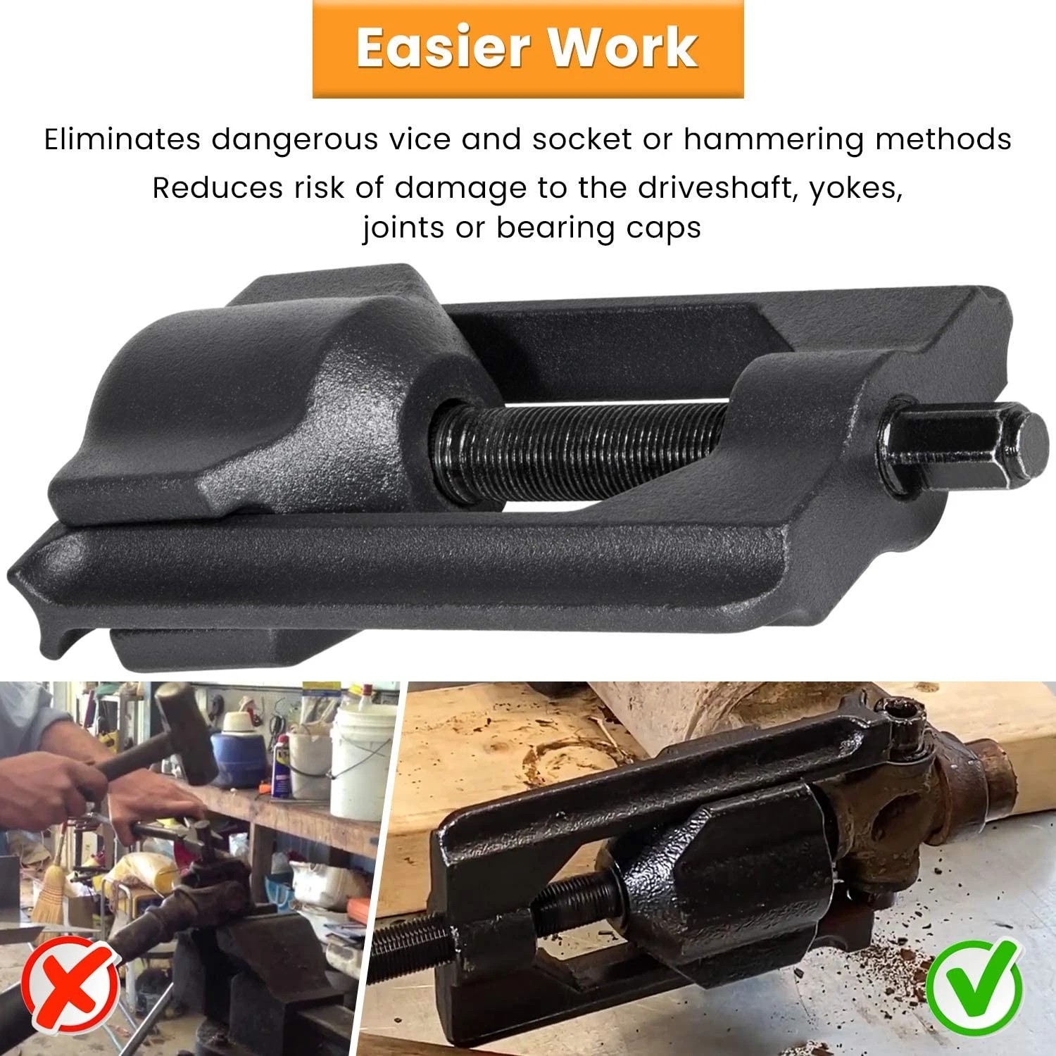 10105 Universal U Joint Puller Press Removal Tool For Light Duty Class 1-3 Truck