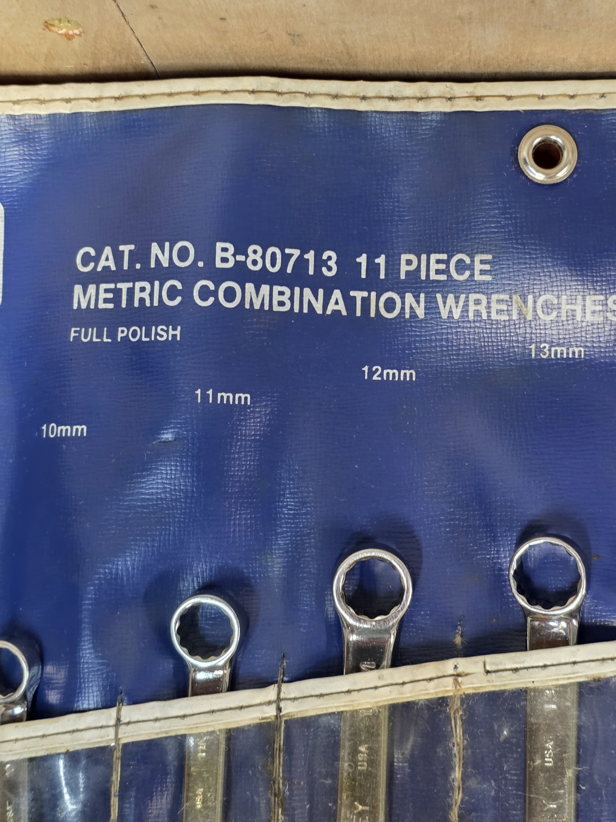 Bonney Tools Metric 11pc Short Combination Wrench Set 12pt B-80713 7-15 17, 19mm