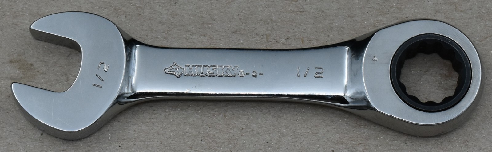 HUSKY TOOLS -Q-, 1/2″ SAE, 12-POINT, OPEN/BOX END RATCHETING WRENCH