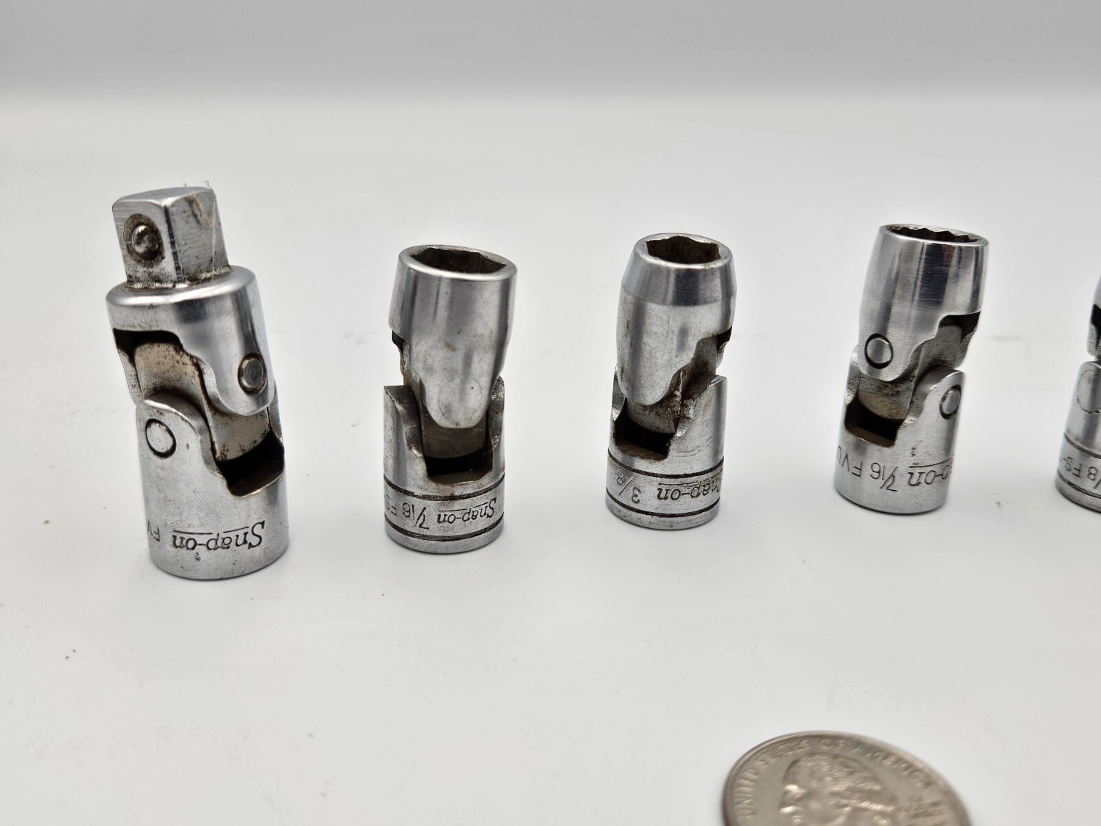 Snap-on 3/8″ Drive 8 Piece Swivel Mixed Socket Set 4 12pt, 3 6pt, 1 3/8″ to 3/8″