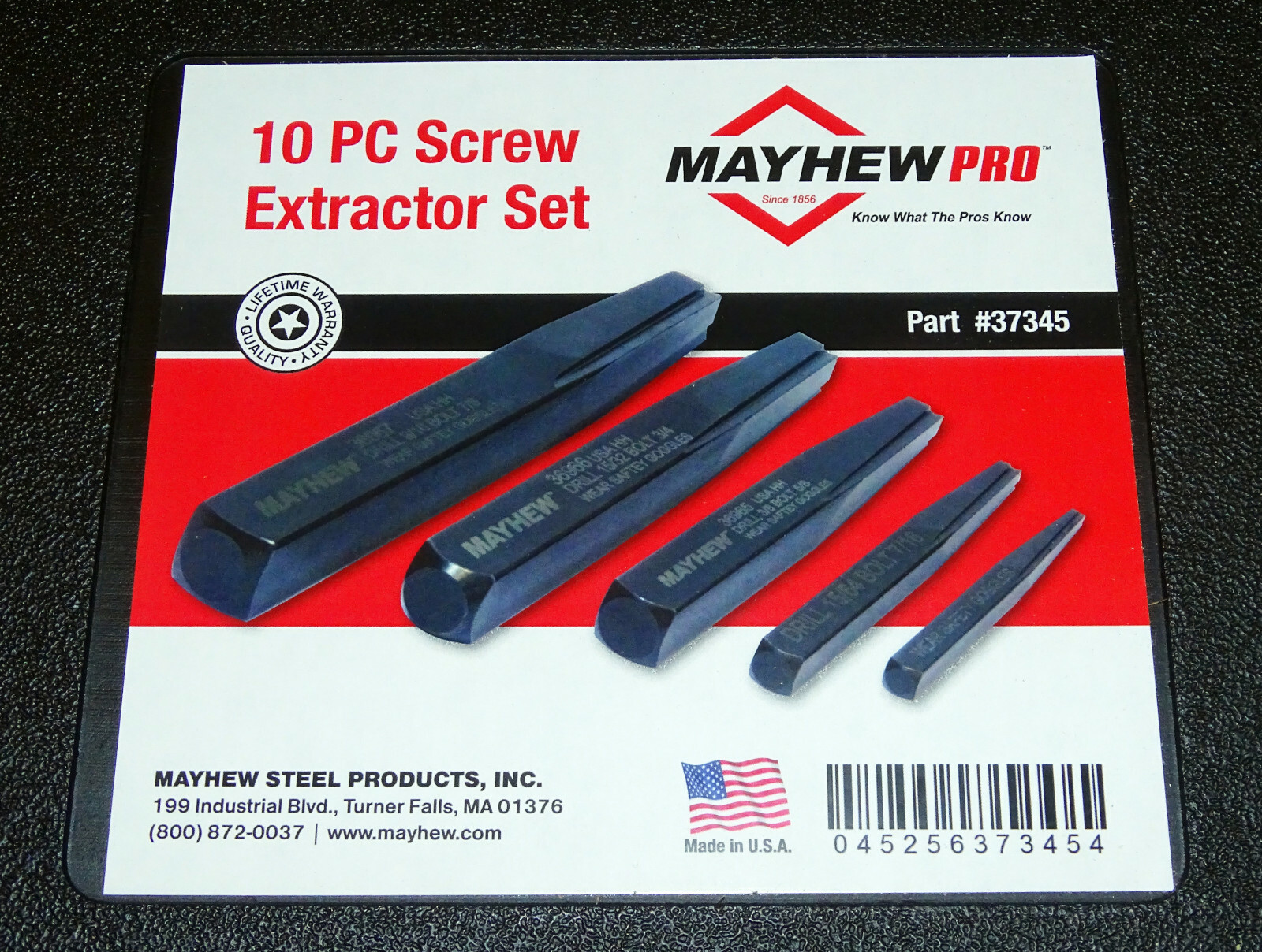 PIPE & SCREW EXTRACTOR SET – Made in the USA – Mayhew professional quality tools