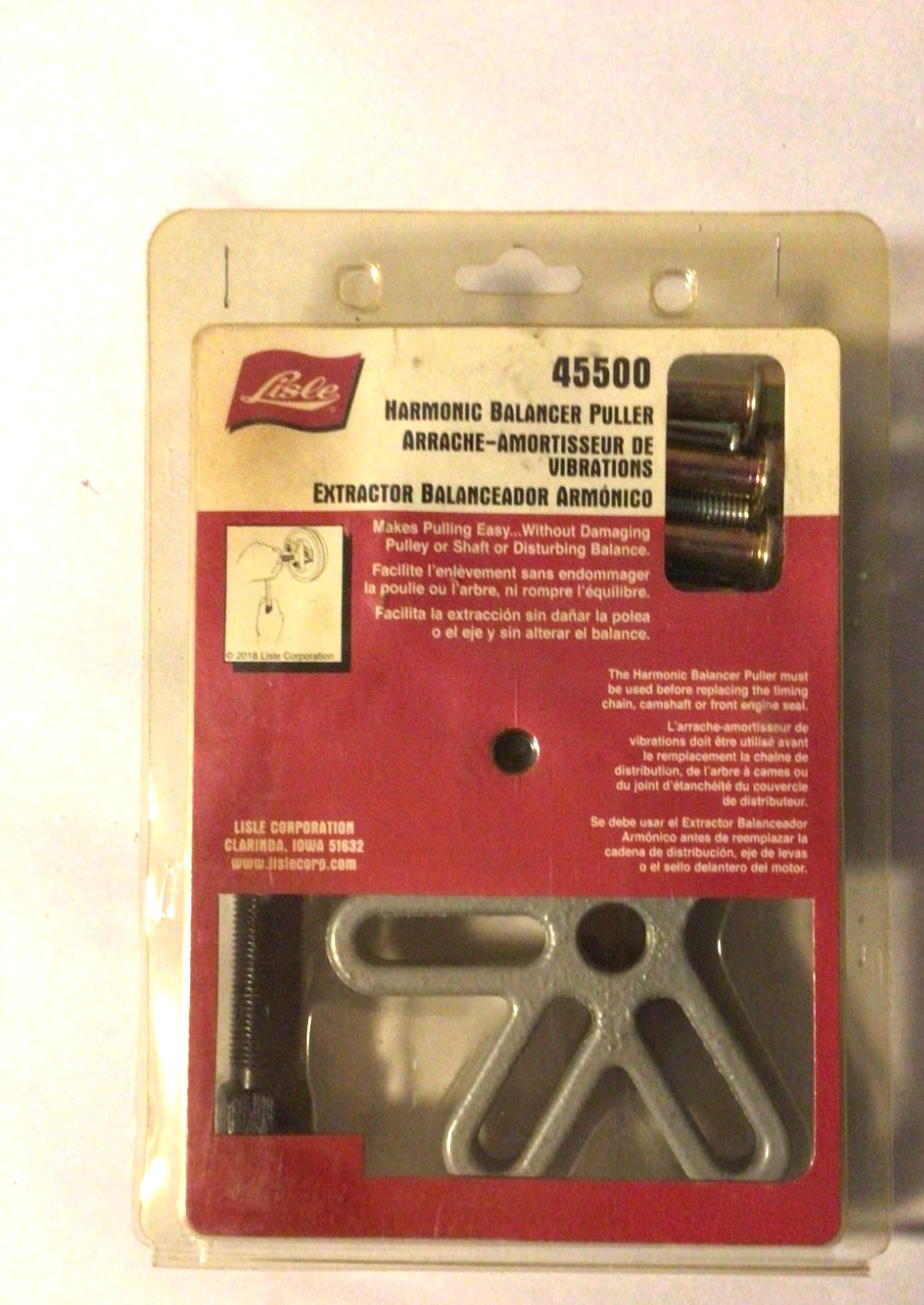 Lisle Tools 45500 Harmonic Balancer Puller Set
