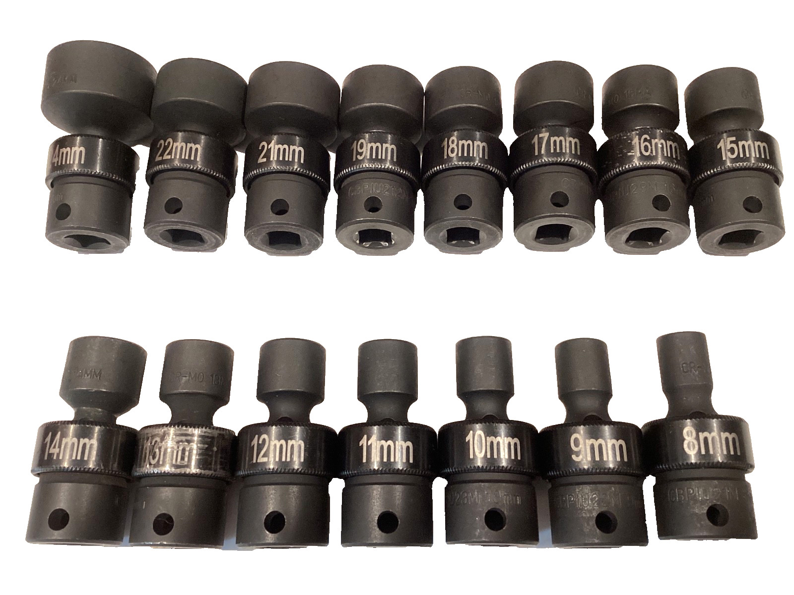 Cornwell 15 Piece 3/8″Dr Metric Swivel Impact Socket Set Snap Latch Case CBPIU2M