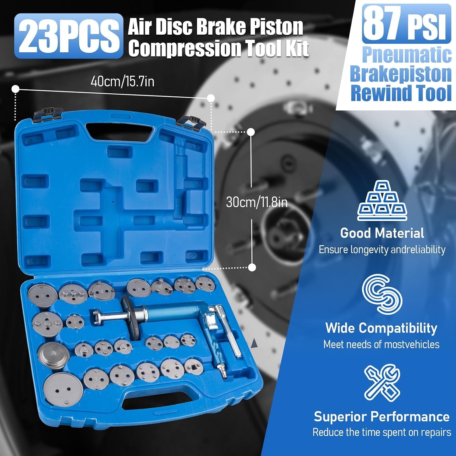 Universal Air Brake Caliper Tool Set – 23PCS for Professional Automotive Repair