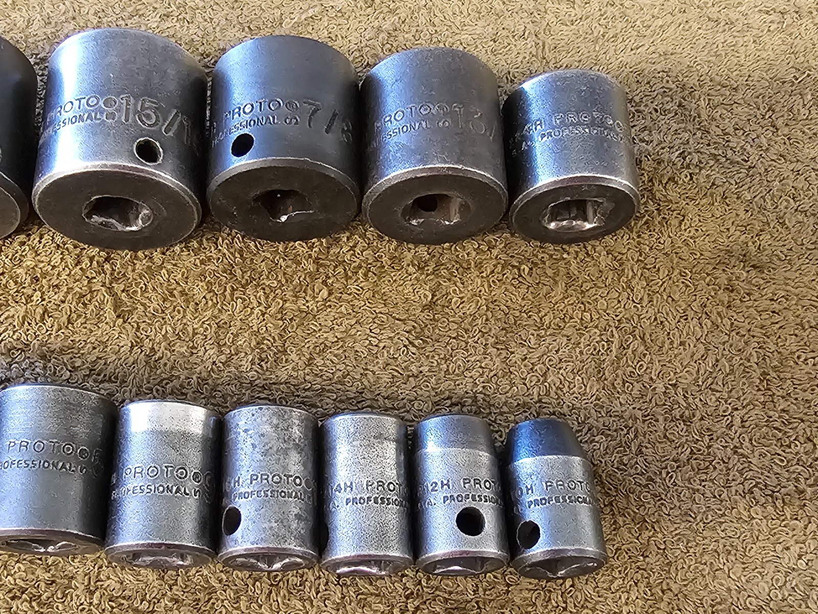 12 Proto Professional Impact Socket Set 3/8″ Drive Sae 1″ 7/8 3/4 5/8 1/2 5/16