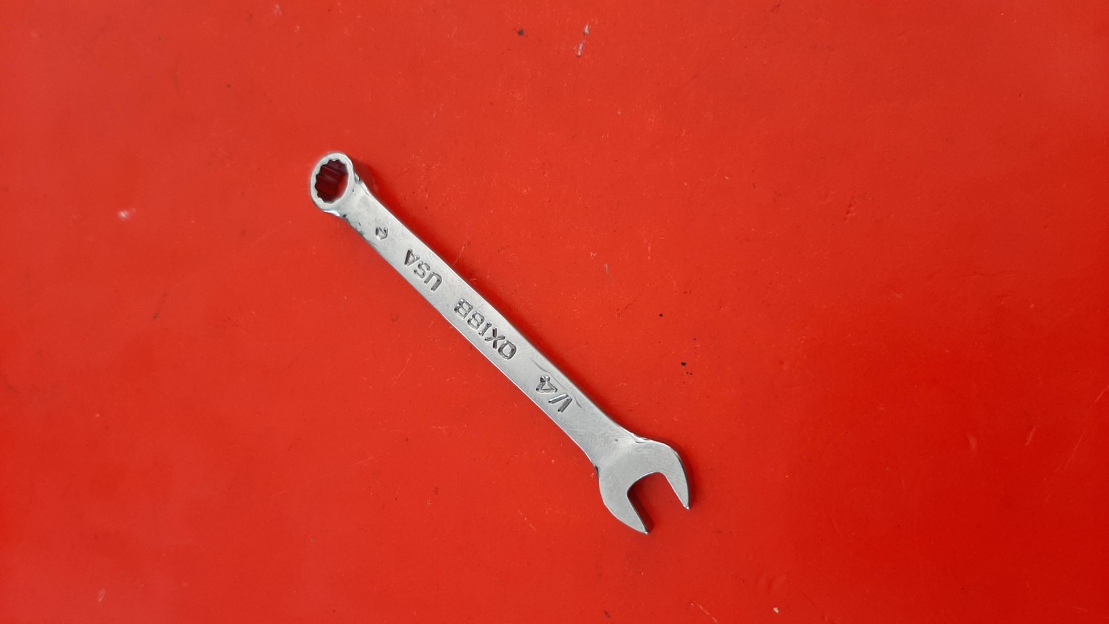 Snap-on 1/4″ 12Pt Point Midget Length Combination Wrench OXI8B ENGRAVED 123