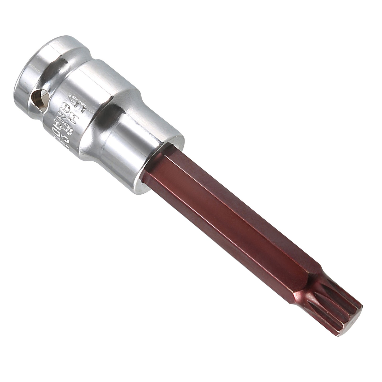1/2-Inch Drive 10mm Triple Square Spline Bit Extra Long Socket S2 Steel