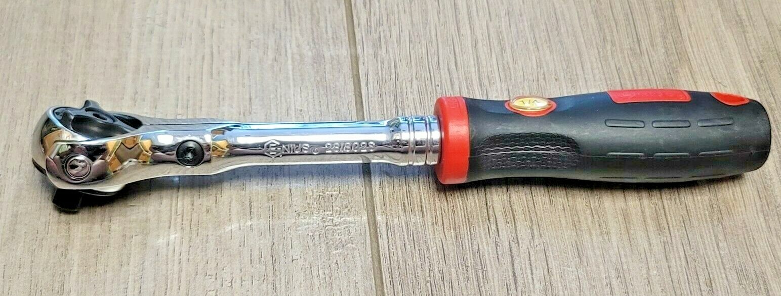 Genius Tools 1/4″ dr Long Handle Rotor Ratchet w/ Comfort Grip Handle #281802S