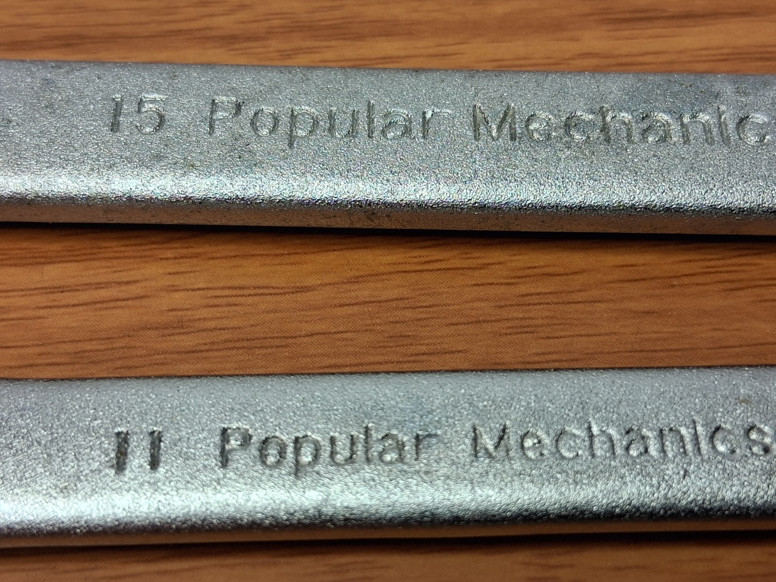 Popular Mechanics METRIC Open End CR-V Wrench Set 10mm, 11mm, 14mm, 15mm
