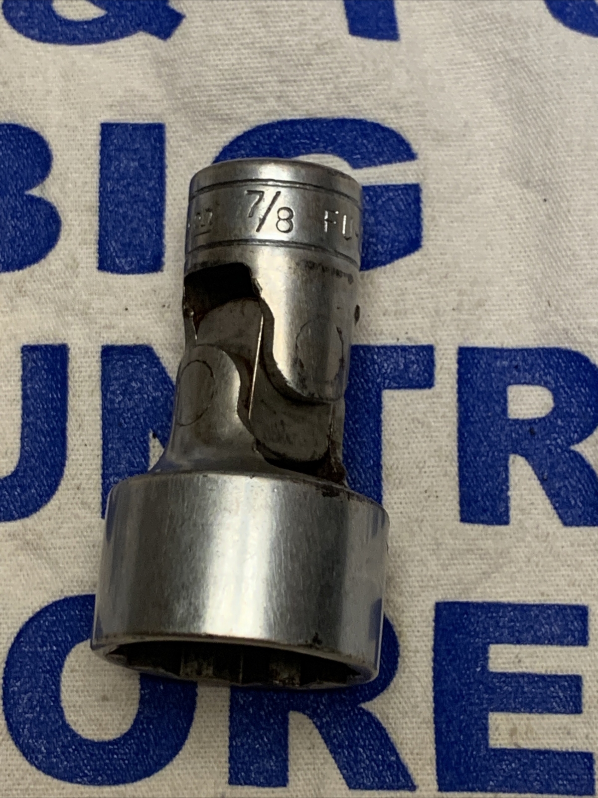 1963 Snap-on USA 3/8″ Drive 7/8″ 12pt SAE Chrome Swivel Universal Socket FU28A