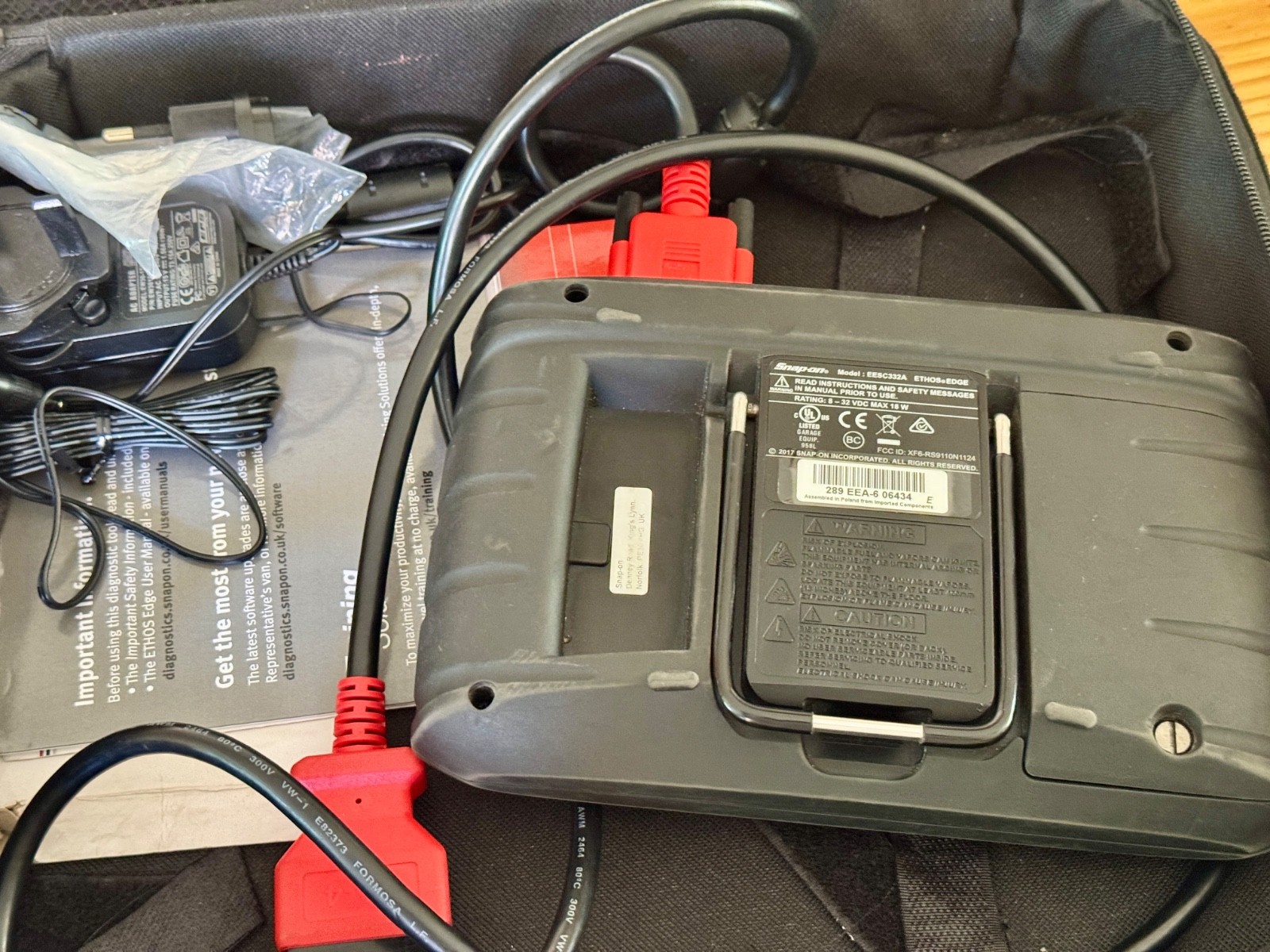 Snap On Ethos Edge 20.2 Diagnostic Scanner OBD2 Fault Code Reader Garage 20.2