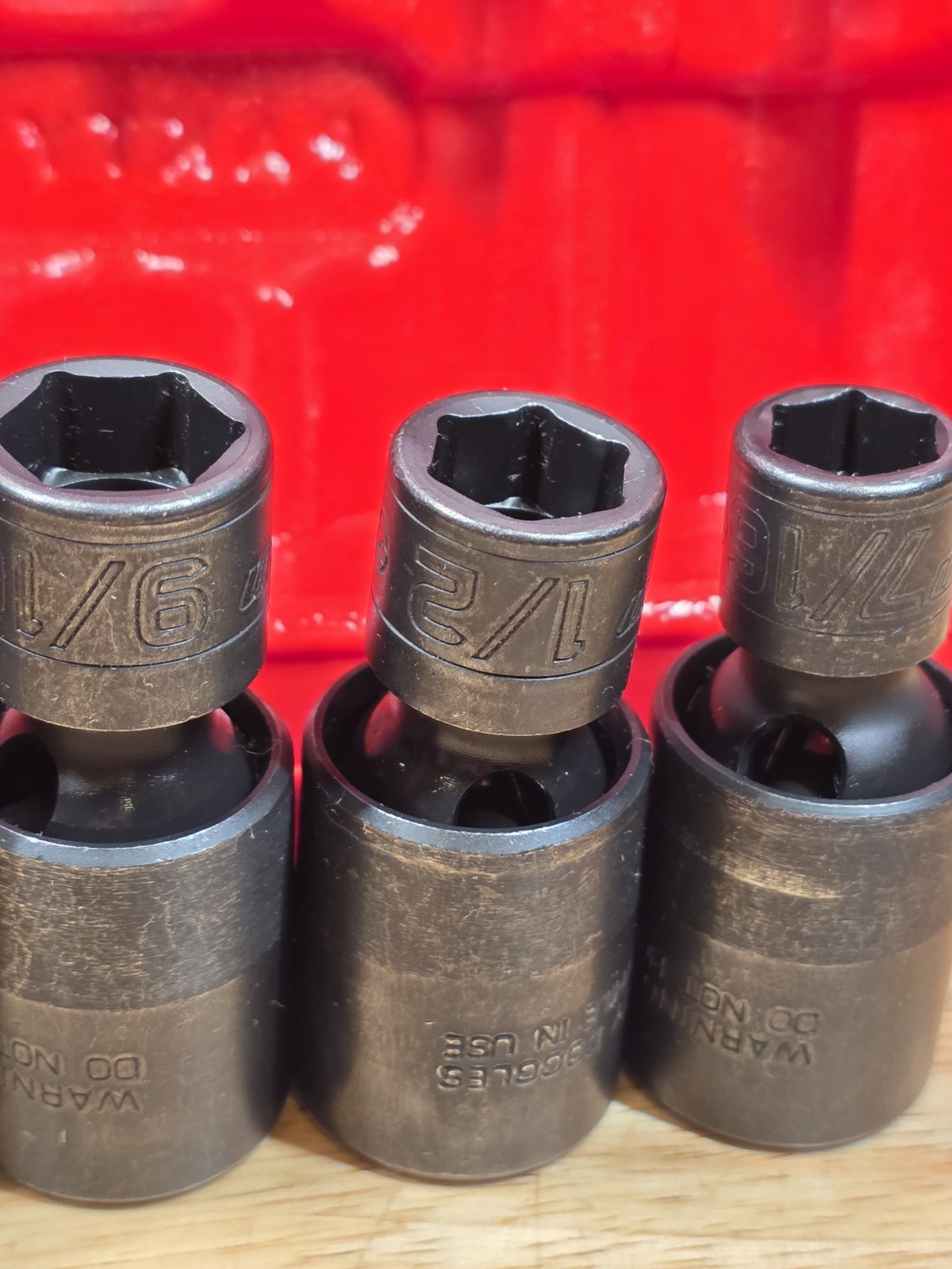 Snap-on 205IPF UNUSED 5-Piece 3/8″ Drive 6pt Shallow Impact Swivel Socket Set