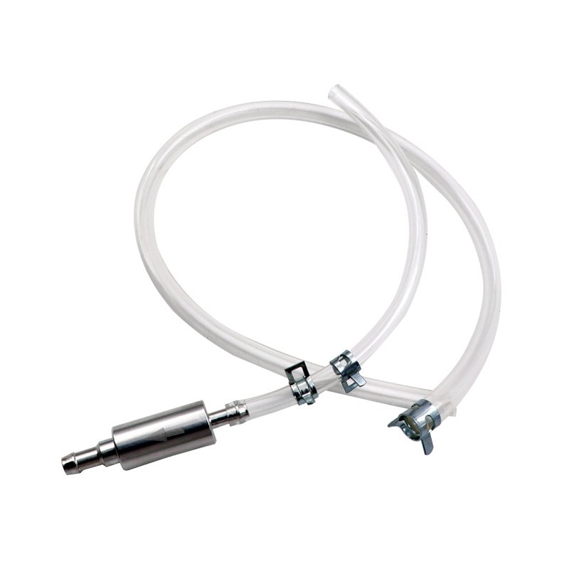 2 PCS Brake Bleeder Hose, One Way Check Valve Tube Bleeding Tool Kit Silver