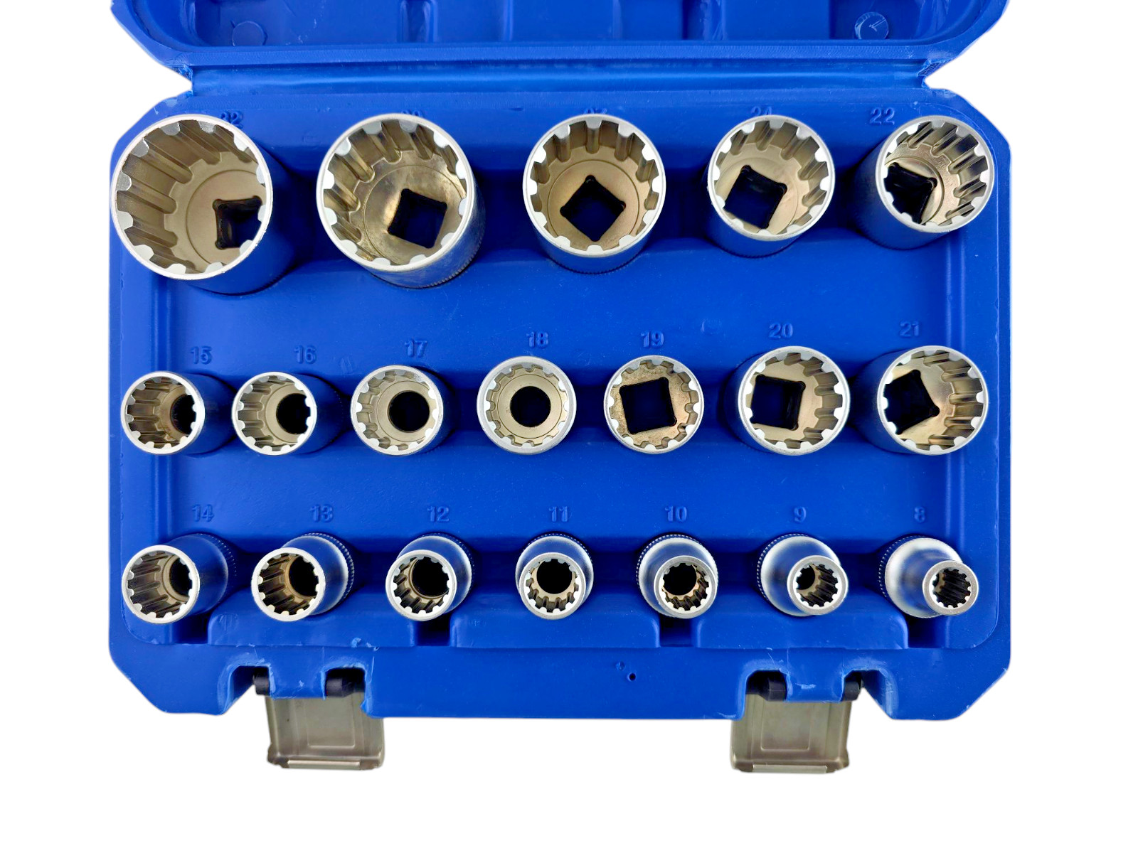 1/2″ Drive 19-Piece Metric Spline Socket Set with Storage Case