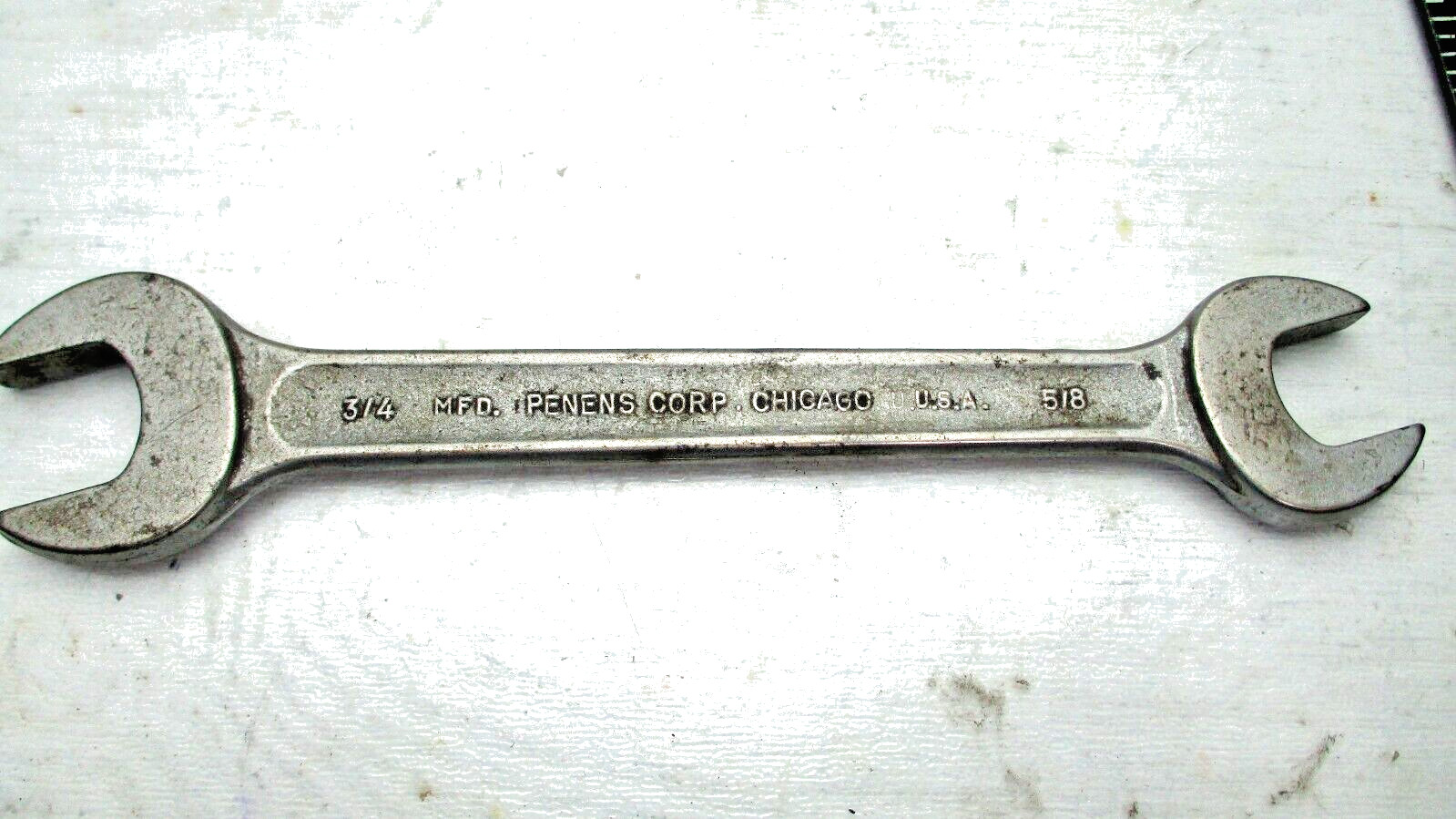 MFD. PENENS CORP-CHICAGO USA DOUBLE OPEN END WRENCH, 3/4″ x 5/8″