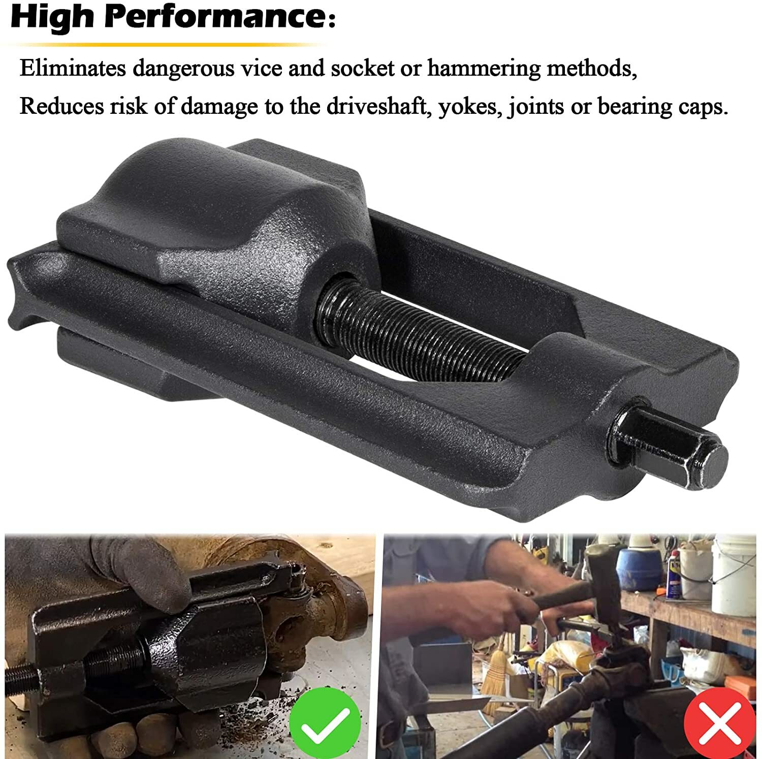 U Joint Puller 10105 Heavy Duty Tool for Cars, Light-Duty Trucks, Farm Machinery