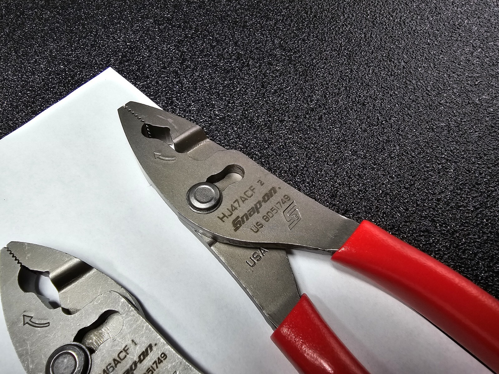 Snap-on Tools USA RED 3pc Talon Soft Grip FlankJaw Slip-Joint Plier Set HJ44BCF