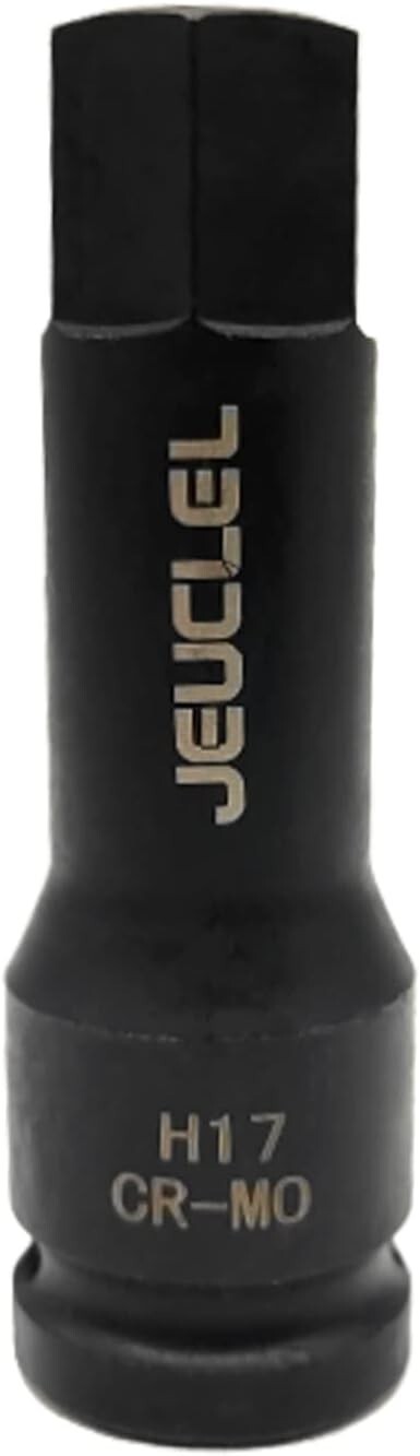 17mm Hex Impact Bit Socket, H17 1/2-Inch Impact Drive Allen Socket, Cr-Mo Steel