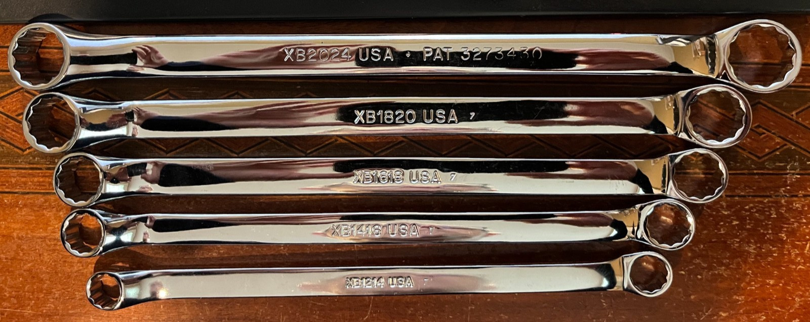 NOS Snap-On 11-Pc SAE 10° Offset Double Box End Wrench Set 1/4″ – 1-5/16″ USA