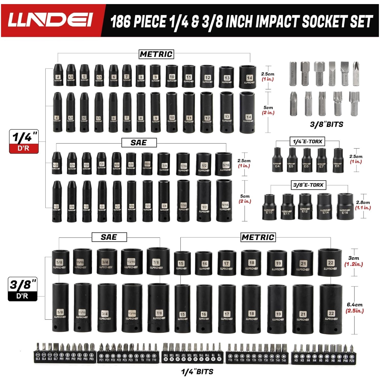Rust-Resistant Impact Socket Collection