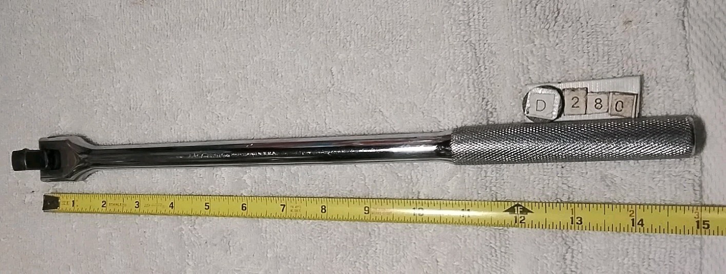 4pc PROTO 1/2″ DRIVE RATCHET/15″ BREAKER BAR/2-1/2″ EXTENSION/UNIVERSAL U-JOINT