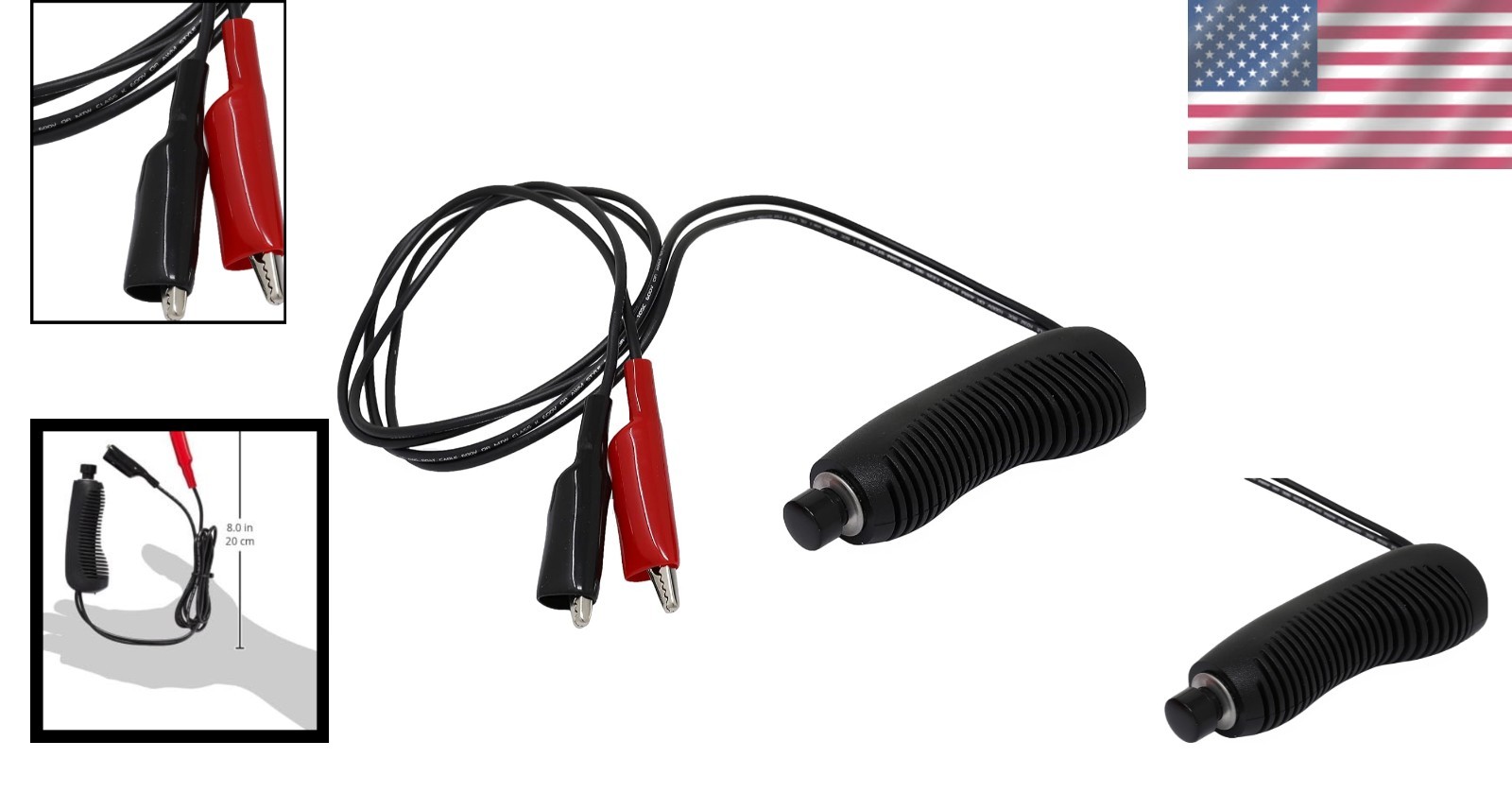 3012 Wired Remote Control Starter Switch with Durable Hooded Clamps – 91cm Leads