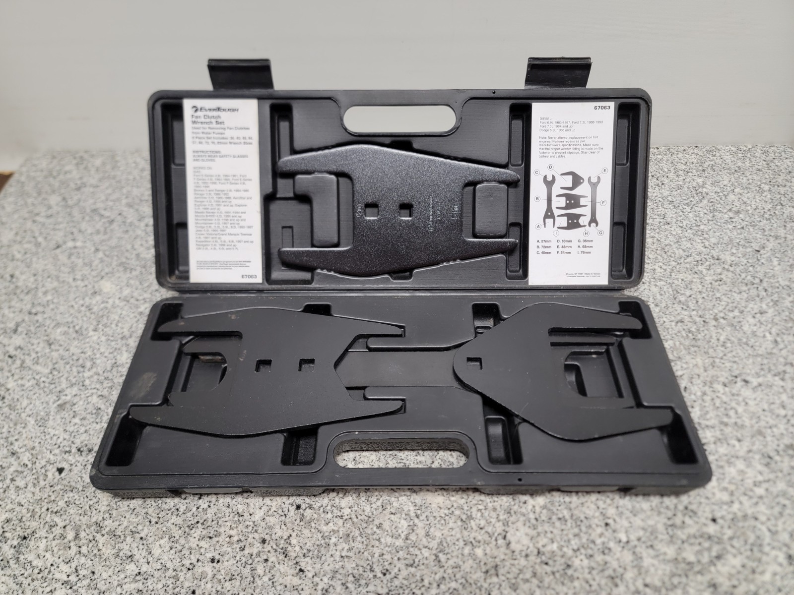 EverTough #67063 Fan Clutch Wrench Set With Hard Case