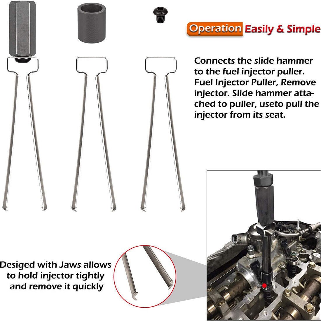 310206 Fuel Injector Puller Remover Tool 9997410 For Ford Volvo Duratec EcoBoost