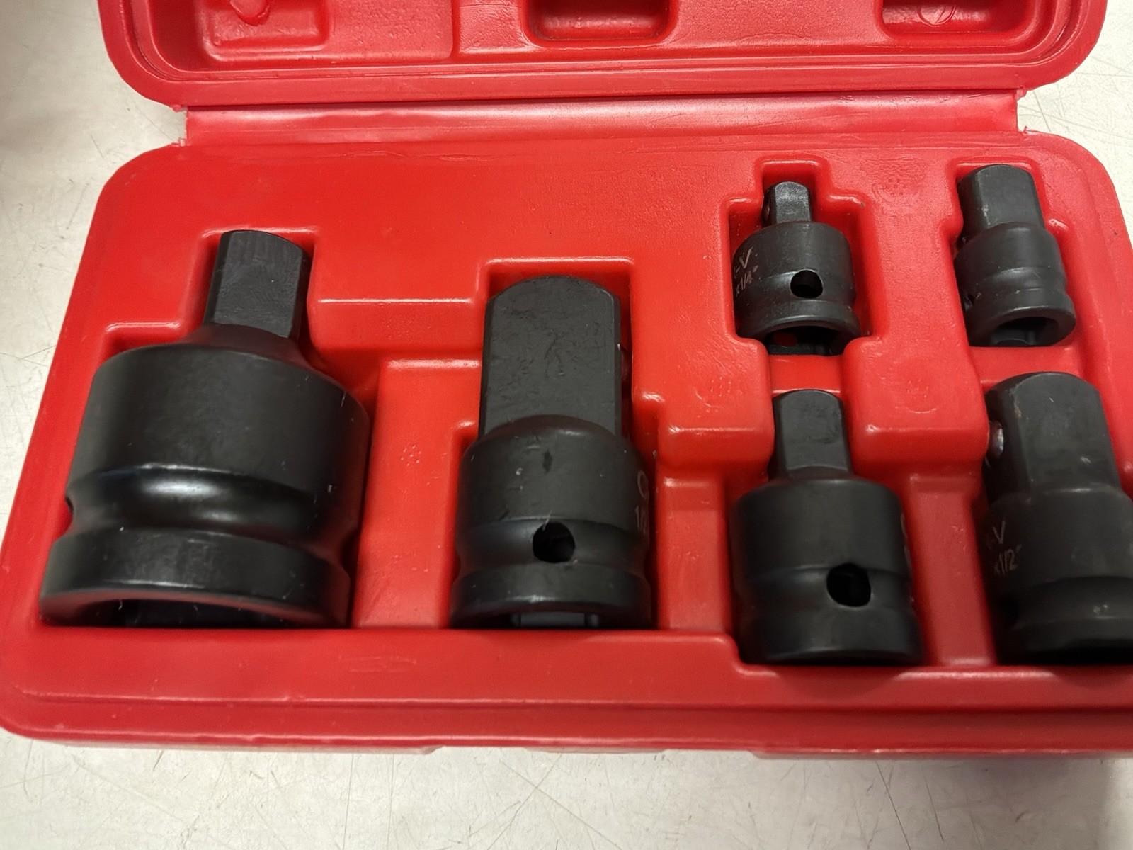 6 X Impact Socket Adapter and Reducer Set Female to Male 1/4″ 3/8″ 1/2″ 3/4″