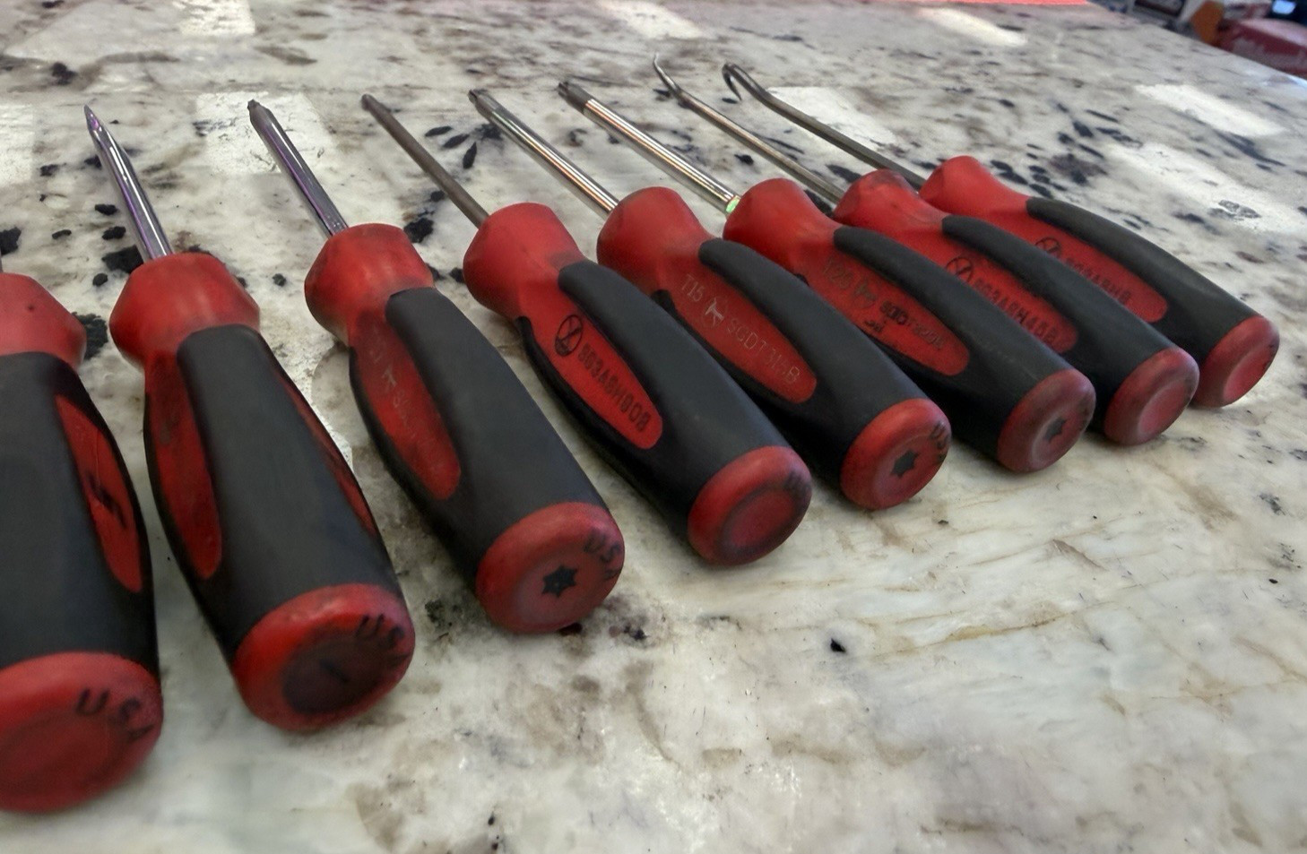 Snap On Pick Screwdriver Torx Set Red PAK562420 Pouch 12 Piece Set As Pictured..