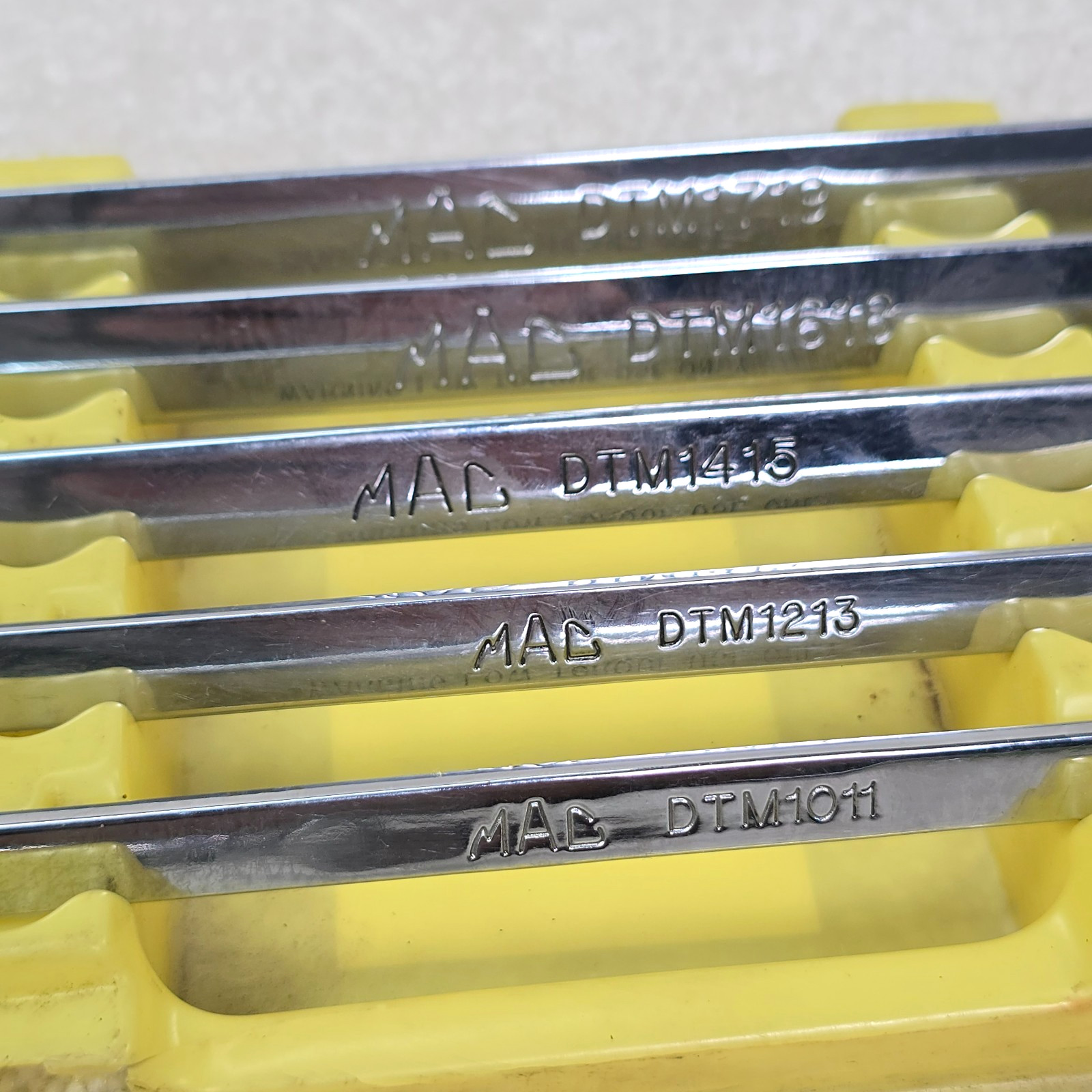 Mac Tools 5pc Metric Open End Tappet Wrench Set 10mm-19mm Thin Beam DTM50K Tray