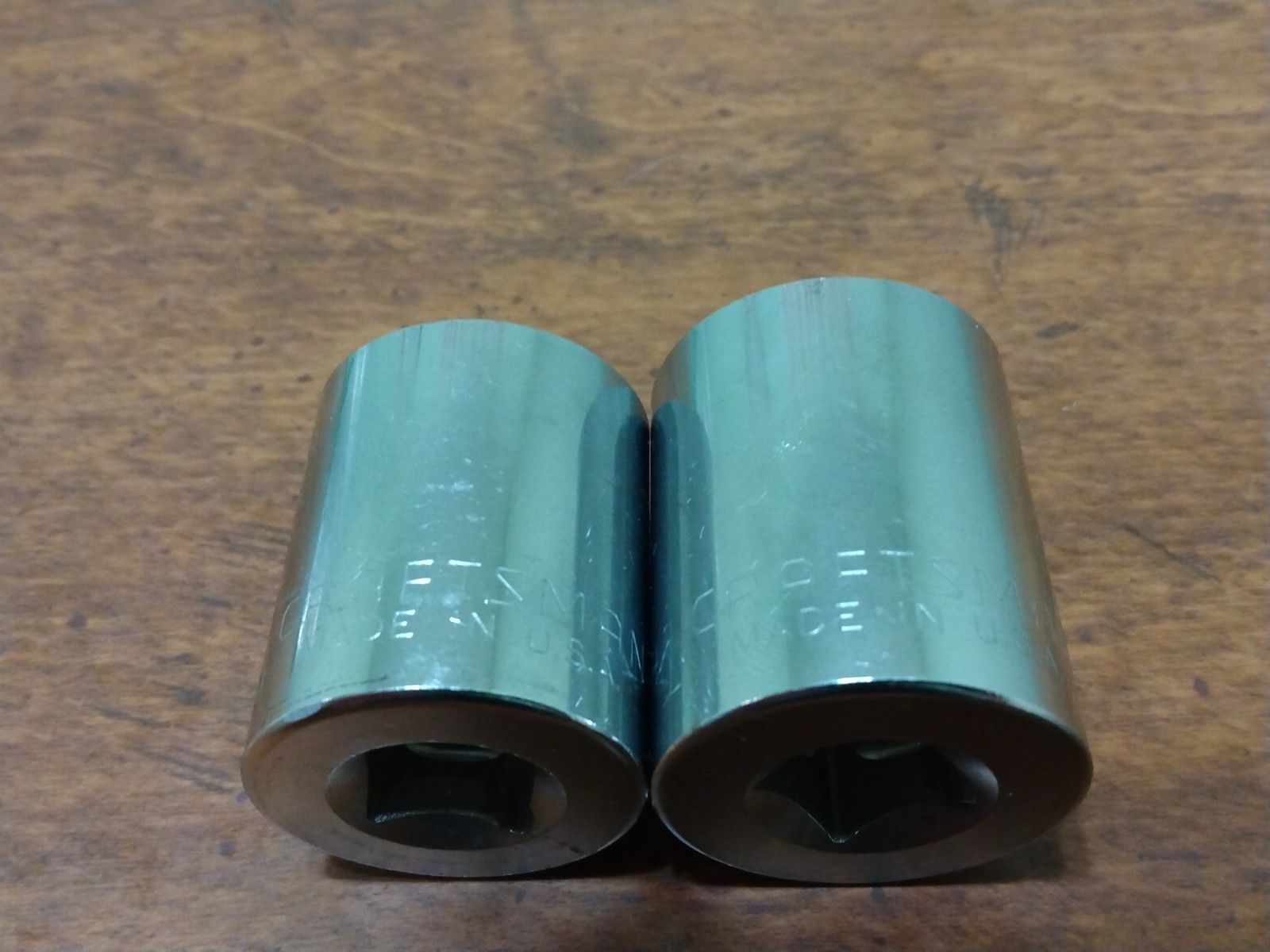 Craftsman Lot of 2 Sockets Marked «GK» 1″ 47514 & 15/16″ 47513 Both 12 pts.