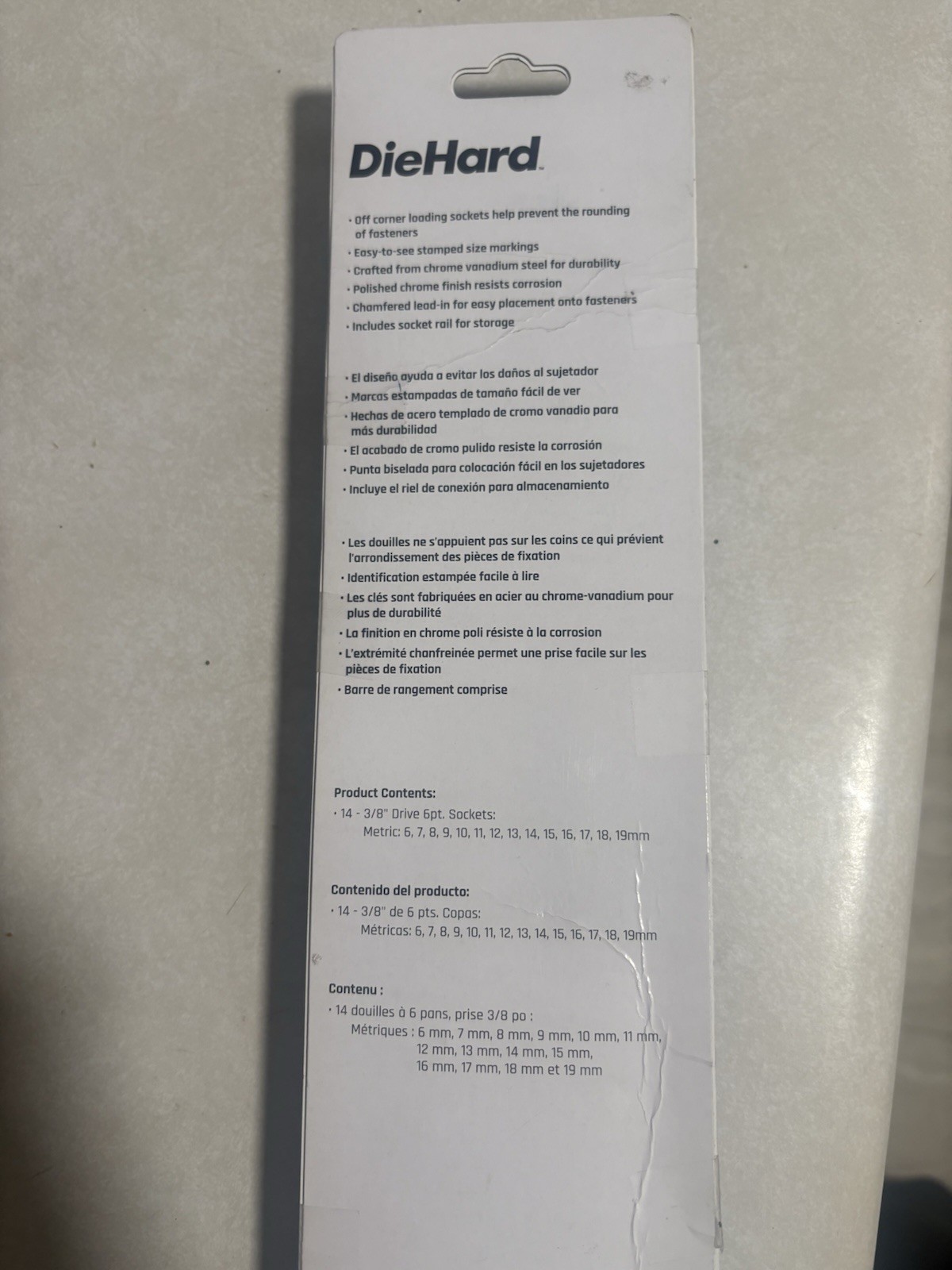 DieHard 3/8” Drive 14 Piece Socket Set 6 Point Metric DHP55248