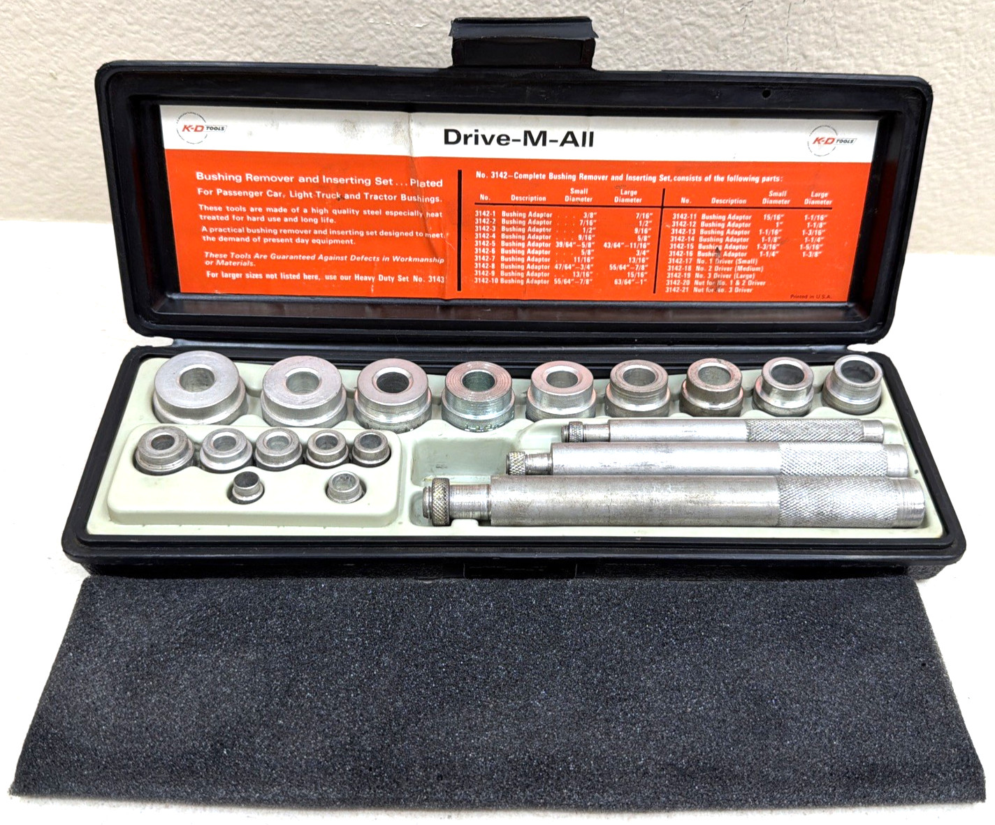 KD Tools 3142 Drive-M-All Bushing Driver Set In Case