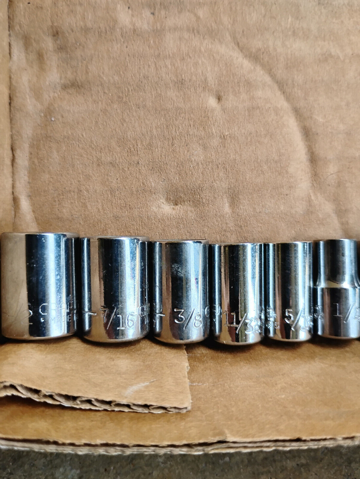 Craftsman USA 1/4″ Drive 10-Piece 6-Point Socket Set 1/2″- 5/32″ G Series USA