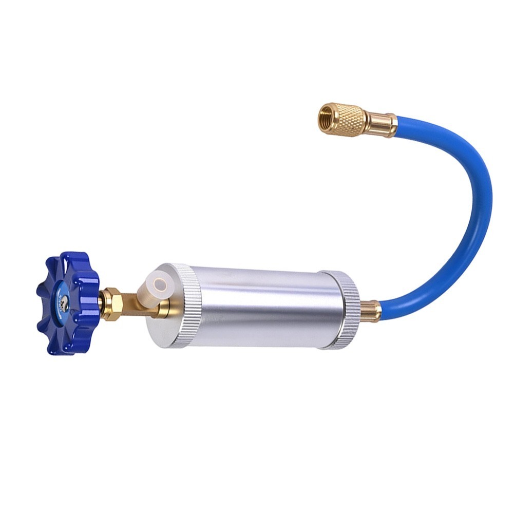 R12 AC Oil Dye Injector Tool for R134a R22 Systems for 2 oz Aluminum Alloy