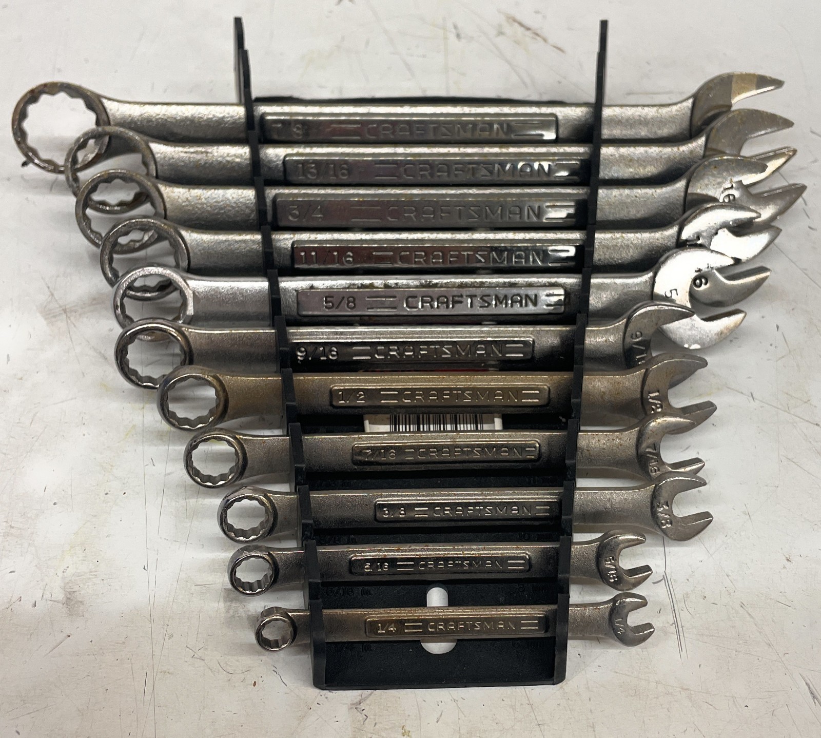 Craftsman USA Wrench Set w/ Organizer, Combination (Standard), Mixed Lot