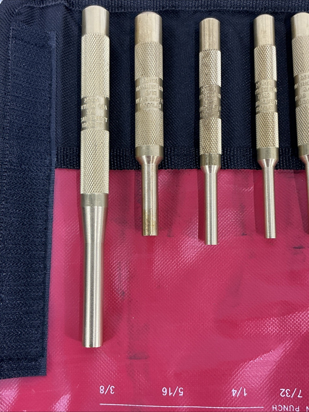 New Mayhew Steel Products 67012 12 Piece Brass Punch & Scraper Sae Set