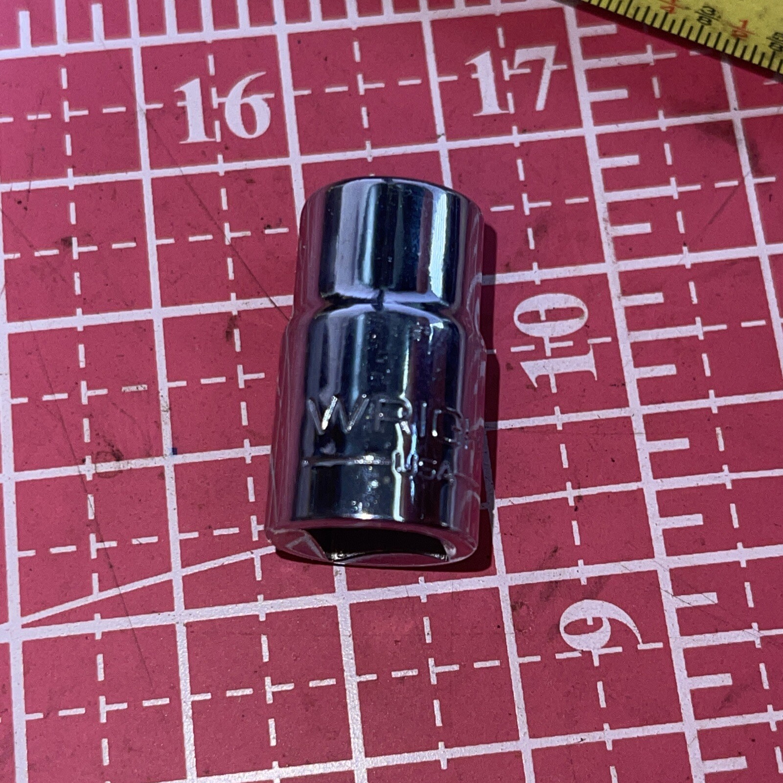 NOS Wright USA 3112 3/8 In SAE 3/8” Drive 12 Point Socket Vintage